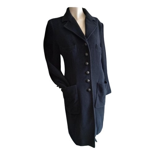 Pre-owned Sonia Rykiel Cashmere Coat In Navy