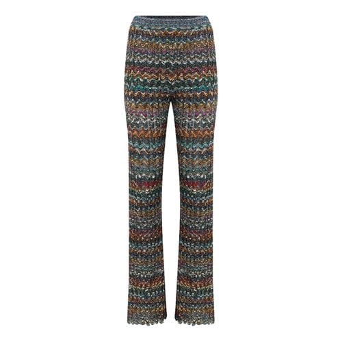 Pre-owned Missoni Wool Trousers In Multicolour
