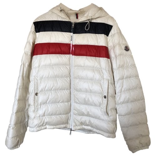 Pre-owned Moncler Hood Coat In White