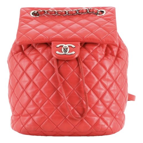 Pre-owned Chanel Urban Spirit Leather Backpack In Pink