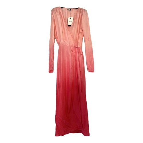 Pre-owned Attico Silk Mid-length Dress In Pink