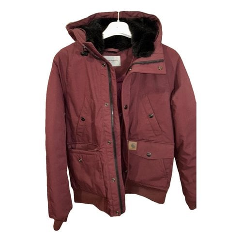 Pre-owned Carhartt Parka In Burgundy