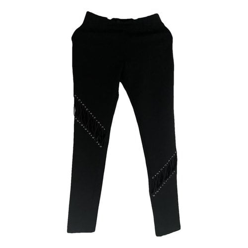 Pre-owned Philipp Plein Straight Pants In Black