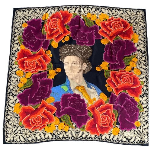 Pre-owned Christian Lacroix Silk Handkerchief In Multicolour