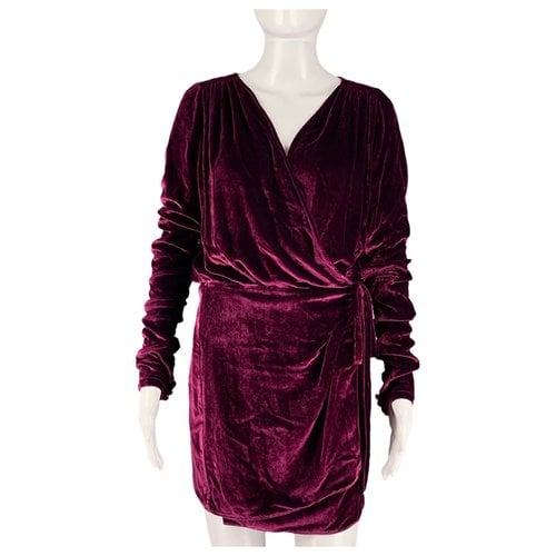 Pre-owned Attico Silk Dress In Burgundy