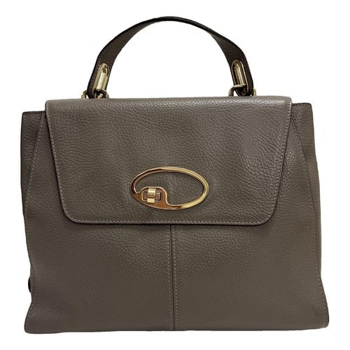Pre-owned Bric's Leather Handbag In Grey