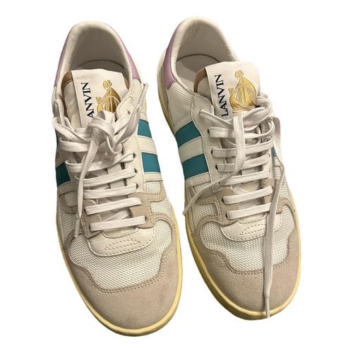 Pre-owned Lanvin Leather Trainers In White