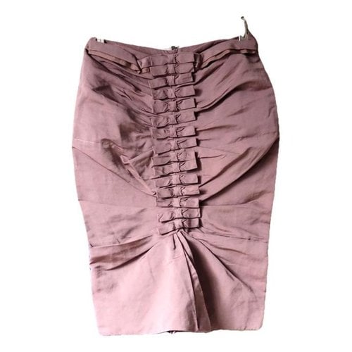 Pre-owned Nina Ricci Silk Mid-length Skirt In Purple