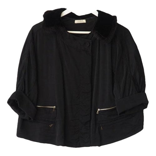 Pre-owned Nina Ricci Silk Short Vest In Black