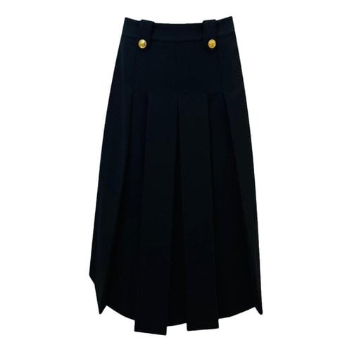 Pre-owned Mulberry Wool Mid-length Skirt In Black