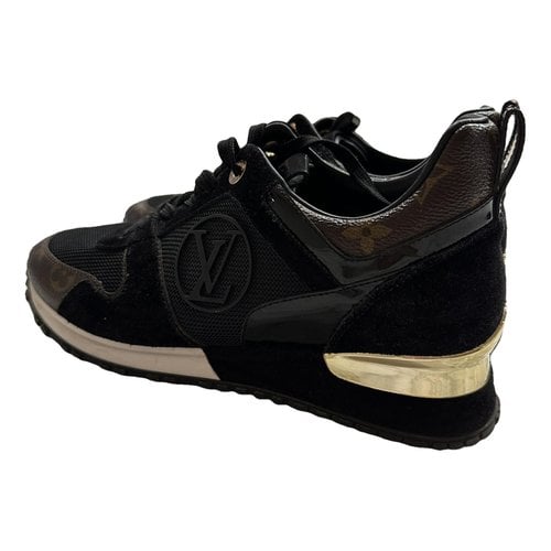 Pre-owned Louis Vuitton Run Away Leather Trainers In Brown