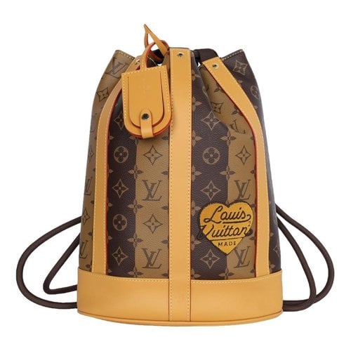 Pre-owned Louis Vuitton Randonnã©e Leather Backpack In Brown