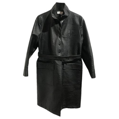 Pre-owned Courrèges Coat In Black