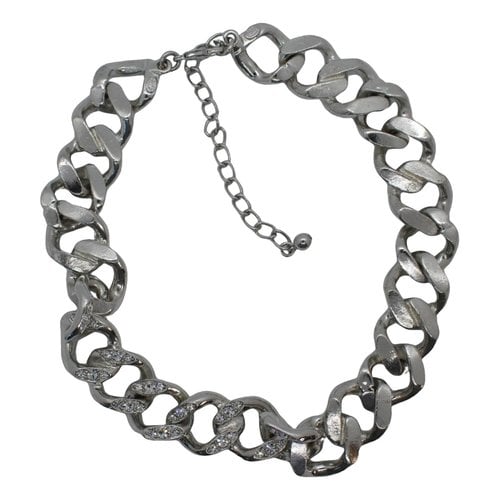 Pre-owned Kenneth Jay Lane Necklace In Silver
