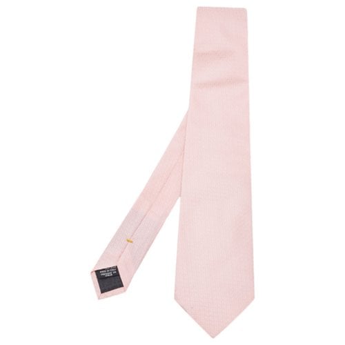 Pre-owned Fendi Silk Tie In Pink