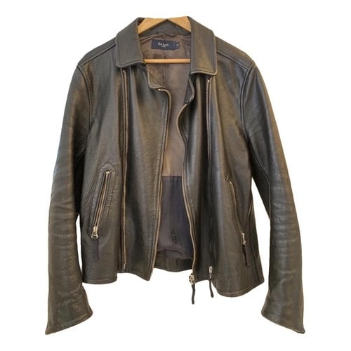 Pre-owned Paul Smith Leather Jacket In Black