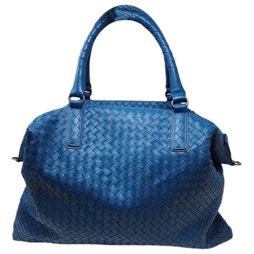 Pre-owned Bottega Veneta Leather 24h Bag In Blue