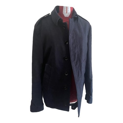 Pre-owned Mauro Grifoni Coat In Blue