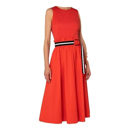 Pre-owned Akris Punto Mid-length Dress In Red