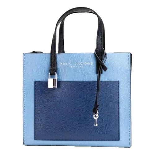 Pre-owned Marc Jacobs Leather Tote In Blue