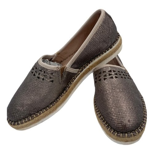Pre-owned Mjus Leather Espadrilles In Grey