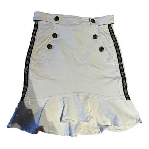 Pre-owned Just Cavalli Mini Skirt In White