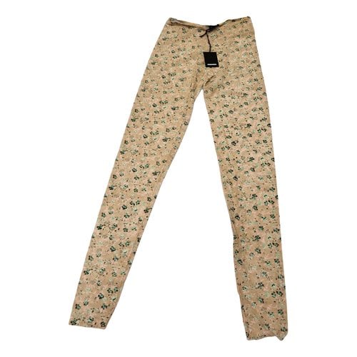 Pre-owned Dsquared2 Leggings In Beige