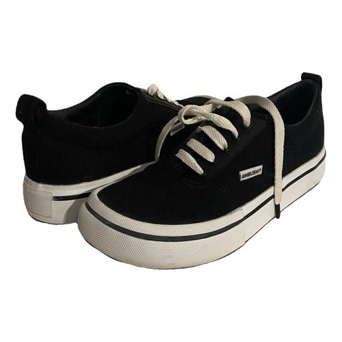 Pre-owned Ambush Cloth Low Trainers In Black