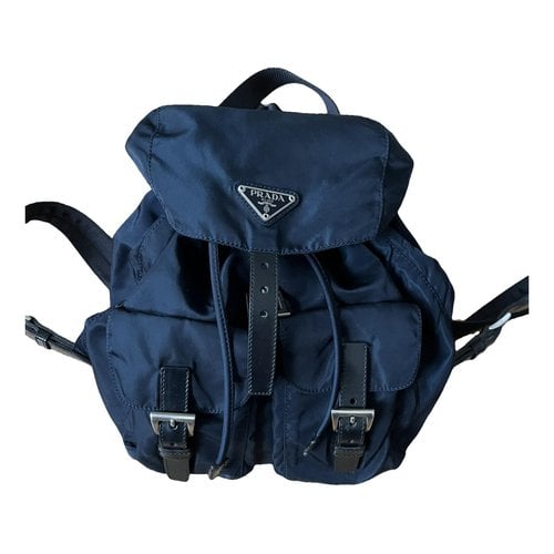 Pre-owned Prada Backpack In Blue