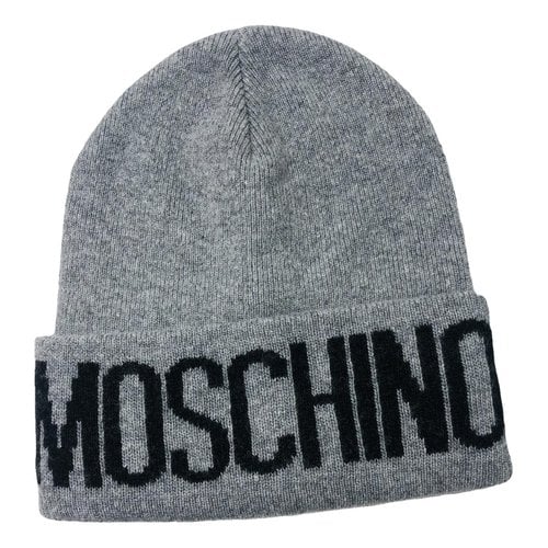 Pre-owned Moschino Wool Hat In Grey