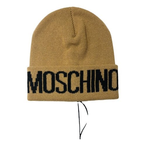 Pre-owned Moschino Wool Hat In Camel