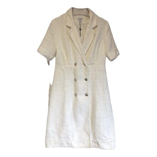 Pre-owned Claudie Pierlot Fall Winter 2020 Mid-length Dress In White