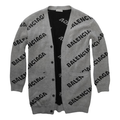 Pre-owned Balenciaga Wool Sweatshirt In Grey