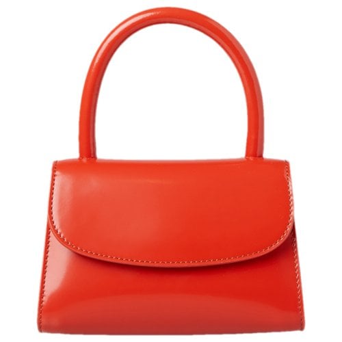 Pre-owned By Far Mini Leather Handbag In Orange