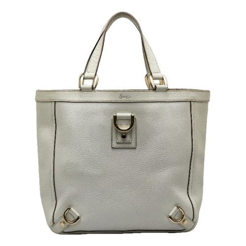 Pre-owned Gucci Leather Tote In White