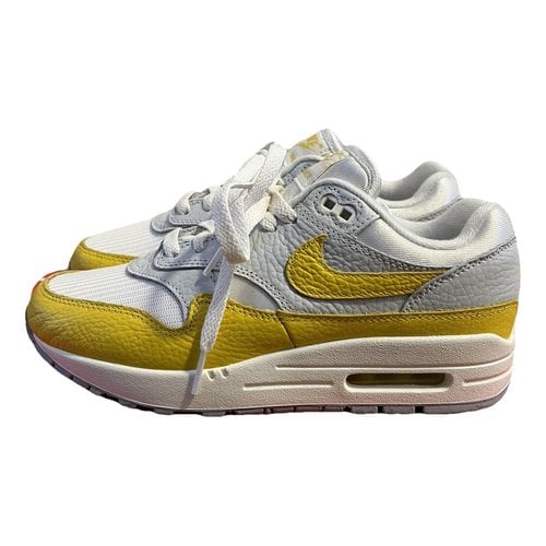 Pre-owned Nike Air Max 1 Cloth Trainers In Yellow