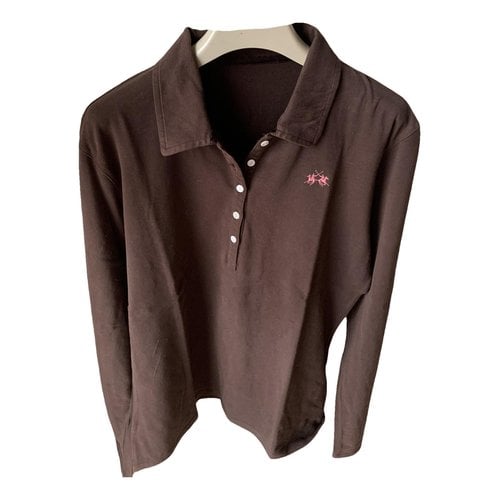 Pre-owned La Martina Jersey Top In Brown