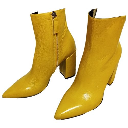 Pre-owned Drome Leather Boots In Yellow