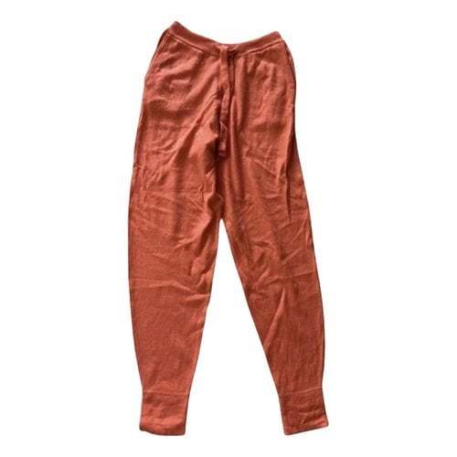 Pre-owned Allude Cashmere Trousers In Orange