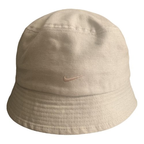 Pre-owned Nike Cloth Hat In Beige