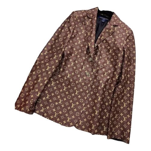 Pre-owned Louis Vuitton Silk Suit Jacket In Brown