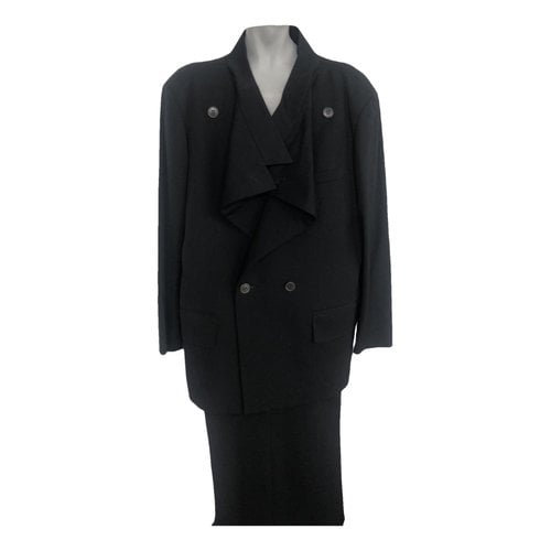 Pre-owned Issey Miyake Wool Suit Jacket In Black