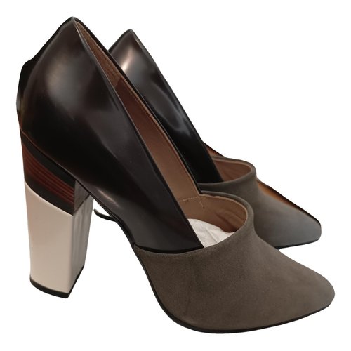 Pre-owned Marni Leather Heels In Anthracite