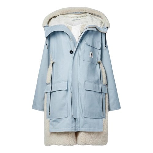 Pre-owned Sacai Coat In Blue