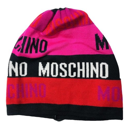 Pre-owned Moschino Wool Hat In Pink