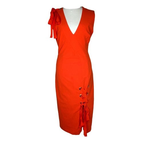 Pre-owned Rebecca Vallance Mid-length Dress In Orange