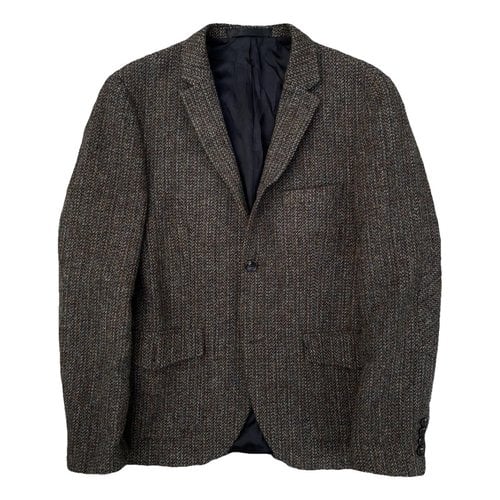 Pre-owned Harris Tweed Wool Vest In Brown