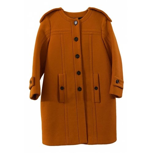 Pre-owned Burberry Wool Coat In Orange