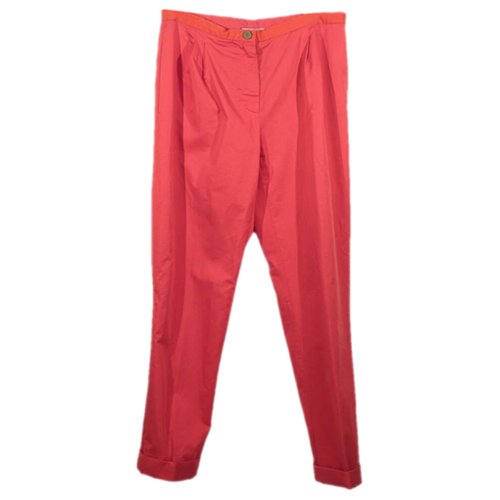 Pre-owned Lanvin Trousers In Red