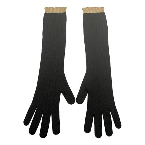 Pre-owned Missoni Wool Long Gloves In Black